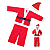 Fantasia Papai Noel Infantil Criança Natal Com Gorro Roupa Natalina - Imagem 1
