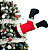 Enfeite de Árvore Natal Pernas de Papai Noel com Movimento Decoração - Imagem 2