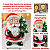 Papai Noel Natal Musical Com Movimentos Olhos Led Árvore Decoração Natalina - Imagem 3