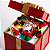 Enfeite Decoração Papai Noel Abre Fecha Led Som Musical Luxo Caixa de Presente - Imagem 6