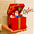 Enfeite Decoração Papai Noel Abre Fecha Led Som Musical Luxo Caixa de Presente - Imagem 5