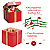 Enfeite Decoração Papai Noel Abre Fecha Led Som Musical Luxo Caixa de Presente - Imagem 3