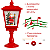 Poste Natalino Musical Decoração Natal Luz Neve Empresa Casa Jardim - Imagem 4