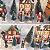 Cenário Vila Natalina Papai Noel Luz Som 17 Peças Completa - Imagem 7