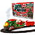 Trem Elétrico Solta Fumaça Arvore Natal Presente Com Som Luz - Imagem 1
