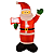 Papai Noel Inflável Iluminado Natal 1,4m Decoração Jardim Porta Festa - Imagem 8