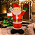 Papai Noel Inflável Iluminado Natal 1,4m Decoração Jardim Porta Festa - Imagem 7