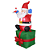 Papai Noel Natal Decoracao Caixa Presente Inflavel 1 Metro E 80cm - Imagem 2