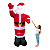 Papai Noel Gigante Inflável 2,4m Decoração Natalina Enfeite Festa Jardim - Imagem 1