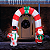 Arco Inflável Feliz Natal 2,4m Papai Noel e Boneco de Neve Portal - Imagem 2