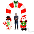 Arco Inflável Feliz Natal 2,4m Papai Noel e Boneco de Neve Portal - Imagem 1