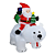 Papai Noel Gigante Inflável 2m Sentado no Urso Polar C/ Leds E Movimento - Imagem 1