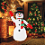 Boneco de Neve Natalino Natal Inflável 1,8m Decoração Festa Enfeite - Imagem 3