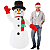 Boneco de Neve Natalino Natal Inflável 1,8m Decoração Festa Enfeite - Imagem 1