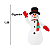 Boneco de Neve Natalino Natal Inflável 1,8m Decoração Festa Enfeite - Imagem 4