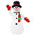 Boneco de Neve Natalino Natal Inflável 1,8m Decoração Festa Enfeite - Imagem 2