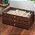 Porta Joias Caixa Organizadora Luxo Para Jóias De Madeira Com 3 Gavetas - Imagem 8