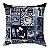 Capa De Almofada Vintage Azul Jacquard - Imagem 1