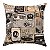 Capa De Almofada Vintage Bege Jacquard - Imagem 1