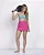 SHORT SAIA TRANSP. C/ VIVO LAT MAR NEGRO ROSA JADORE - Imagem 1