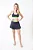 SHORTS SAIA ELASTICO COLOR MALHA CANELADO MAR NEGRO PRETO - Imagem 1