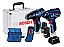 Combo 12V Bosch Chave de Impacto+Parafusadeira, 2 Baterias,Carregador- Kit de Acessórios e Maleta de alumínio - Imagem 1