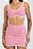 Short Saia Com Fenda Rosa Bebê e Branco - Imagem 2