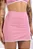 Short Saia Com Fenda Rosa Bebê e Branco - Imagem 3
