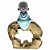 Estátua Monge da Harmonia no Tronco (24cm) - Imagem 1