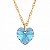 Gargantilha Coração Aquamarine AB com Cristal Swarovski (10mm) - Imagem 1