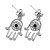 Brinco Hamsa com Cristal (20mm) - Imagem 3