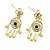 Brinco Hamsa com Cristal (20mm) - Imagem 1