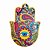 Quadro Hamsa em Cerâmica com Linhas Douradas (14cm) - Imagem 3