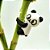 Vaso Canoa com Panda e 8 Hastes de Bambus da Sorte - Imagem 5