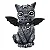 Estátua Gato Morcego Wicca (9cm) - Imagem 1