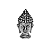 Estátua Cabeça de Buda em Metal (4cm) - Imagem 1
