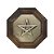 Quadro Oitavado Radiônico Pentagrama (18cm) - Imagem 1