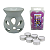 Kit Aromatizador em Cerâmica + Vela Rechaud + Essência Sólida (Lavanda) - Imagem 1