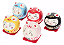 Kit com 5 Daruma Gatinho Colorido em Cerâmica (5cm) - Imagem 3