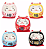 Kit com 5 Daruma Gatinho Colorido em Cerâmica (5cm) - Imagem 2