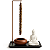 Incensário Invertido com Base e Estátua de Buda (25cm) - Imagem 1