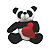 Panda com Coração de Pelúcia (17cm) - Imagem 1