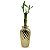 Vaso Haiti em Cerâmica com Bambu da Sorte (Dourado) - Imagem 3
