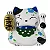 Estátua Manekineko Saúde e Fortuna (Azul) - Imagem 1