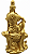 Estátua Deusa Kuan Yin Sentada (Dourada) - Imagem 2