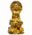 Estátua Deusa Kuan Yin Sobre o Mar e o Sol (Dourada) - Imagem 1