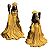 Estátua Orixá Oxum com Vestido em Resina (12cm) - Imagem 2