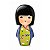 Cofrinho Boneca Kokeshi em Cerâmica (16cm) - Imagem 1
