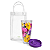 Kit Presente Sacola Cristal e Copo com Tampa Click (Mix Flowers) - Imagem 1