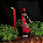 Estátua Orixá Xangô Vermelho em Resina (15cm) - Imagem 5